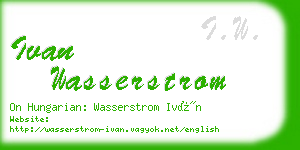 ivan wasserstrom business card